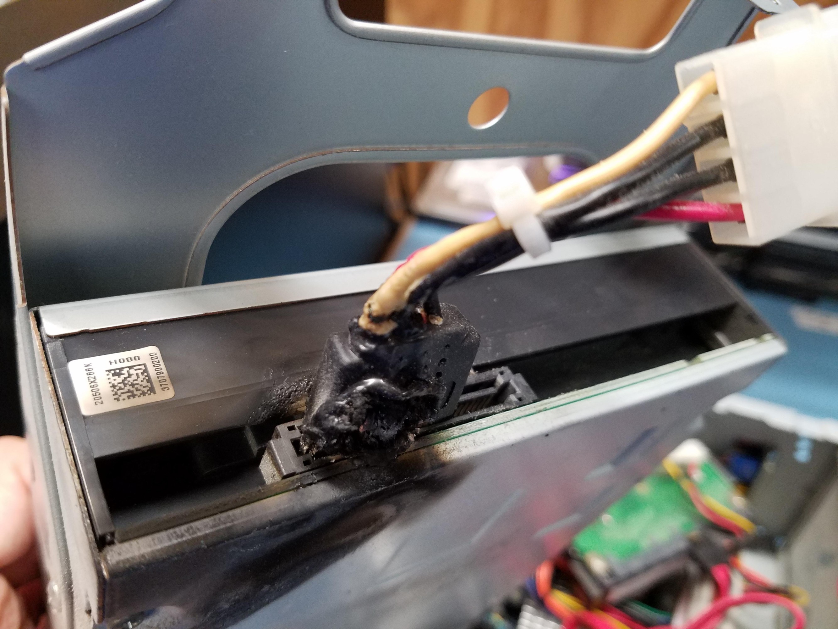 SATA burn